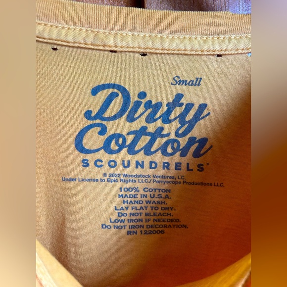 Pre-Distressed Mustard Yellow Woodstock ‘69 Tee - Picture 6 of 9